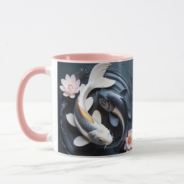 Fantasy Cute Two Koi Fish Mug (Left)