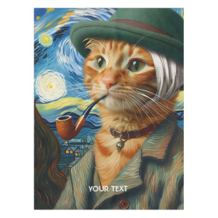 Fantasy Cute Van Gogh Hat Tablecloth
