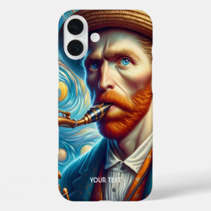 Fantasy Cute Van Gogh Saxophone iPhone 16 Plus Case