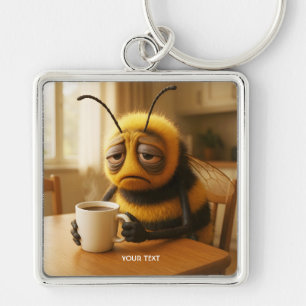 Fantasy Cute Very Tired Bee Keychain