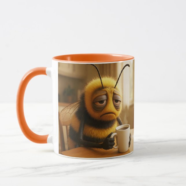 Fantasy Cute Very Tired Bee Mug (Left)