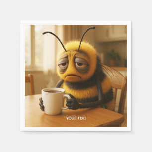Fantasy Cute Very Tired Bee Napkin