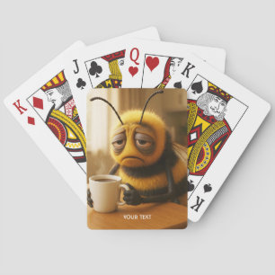 Fantasy Cute Very Tired Bee Playing Cards