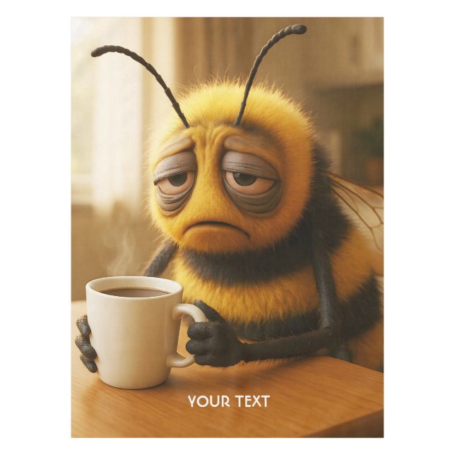 Fantasy Cute Very Tired Bee Tablecloth (Front)