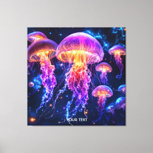 Fantasy Cute Vibrant Underwater World Canvas Print