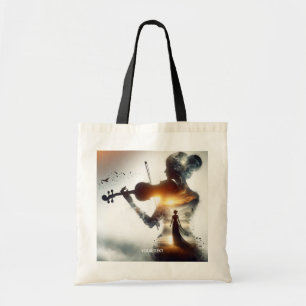 Fantasy Cute Violin Girl Sun Tote Bag