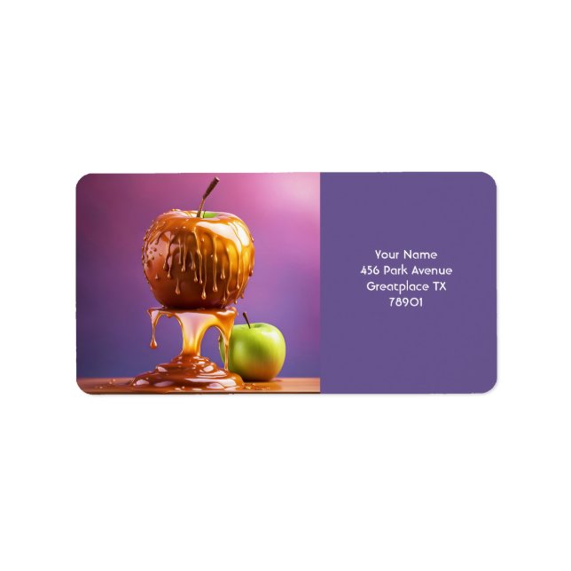Fantasy Cute Vivid Apple Caramel Syrup Label (Front)