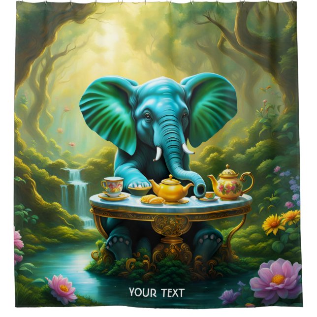 Fantasy Cute Vivid Baby Elephant Breakfast (Front)