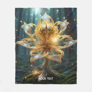 Fantasy Cute Vivid Beautiful Myth Flower Fleece Blanket