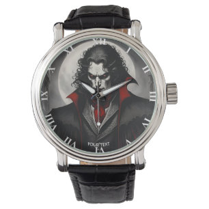 Fantasy Cute Vivid Black White Gothic Watch