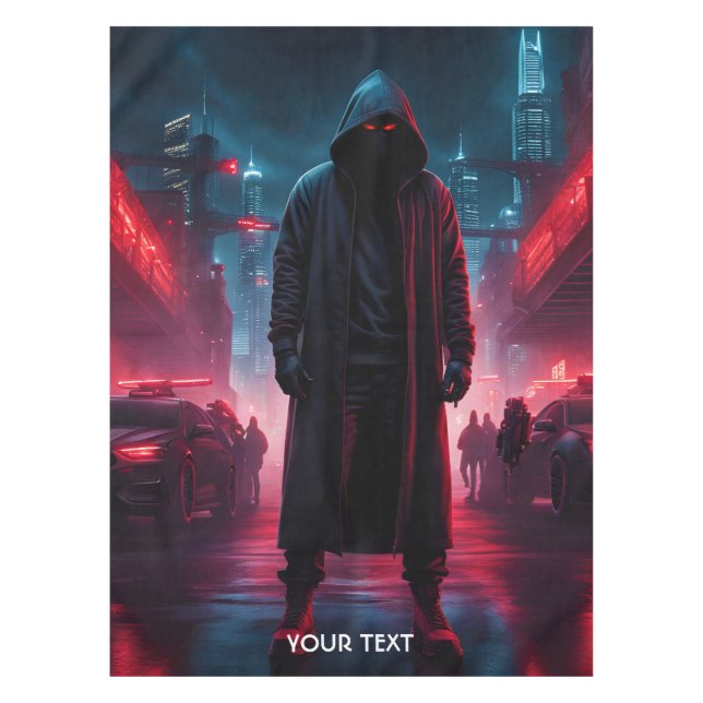 Fantasy Cute Vivid Dark Night Man Tablecloth (Front)