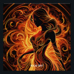 Fantasy Cute Vivid Fire Girl Flames Poster<br><div class="desc">Fantasy Cute Vivid Fire Girl Flames. Perfect As A Birthday Gift Or For Any Kind Of Party</div>