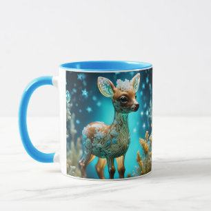 Fantasy Cute Vivid Glass Fawn Winter Mug