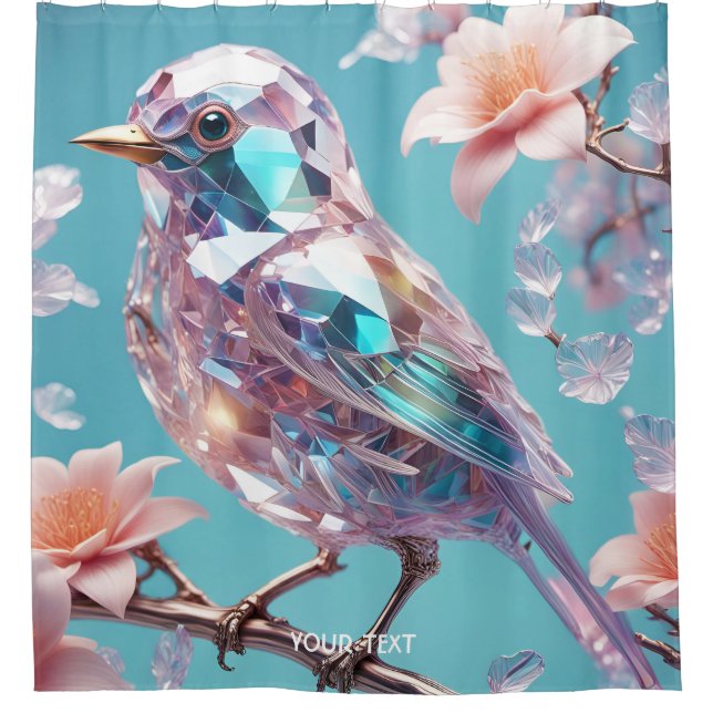 Fantasy Cute Vivid Glass Pastel Bird (Front)