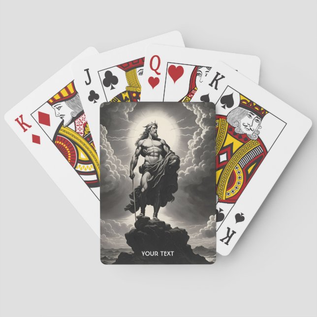 Fantasy Cute Vivid Greek God Clouds Playing Cards (Back)