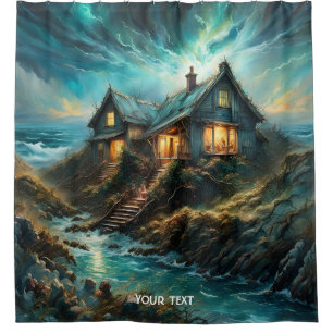 Fantasy Cute Vivid House Storm Ocean