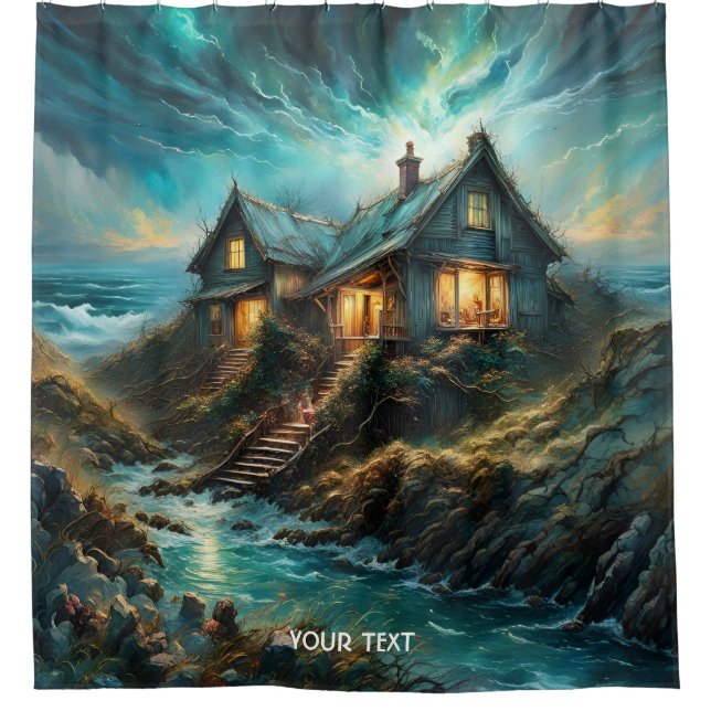 Fantasy Cute Vivid House Storm Ocean (Front)