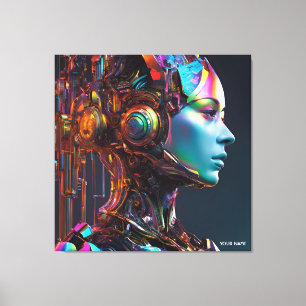 Fantasy Cute Vivid Human Machine Girl Canvas Print