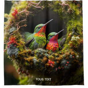 Fantasy Cute Vivid Hummingbird Nest Moss