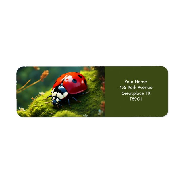 Fantasy Cute Vivid Ladybug Moss Summer (Front)