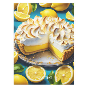 Fantasy Cute Vivid Lemon Meringue Pie Tablecloth