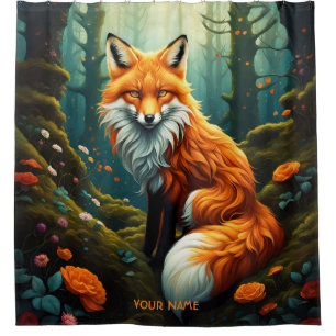 Fantasy Cute Vivid Majestic Fox Flowers