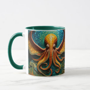 Fantasy Cute Vivid Octopus Beautiful Mosaic Mug
