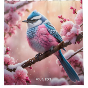 Fantasy Cute Vivid Pastel Bird Snow