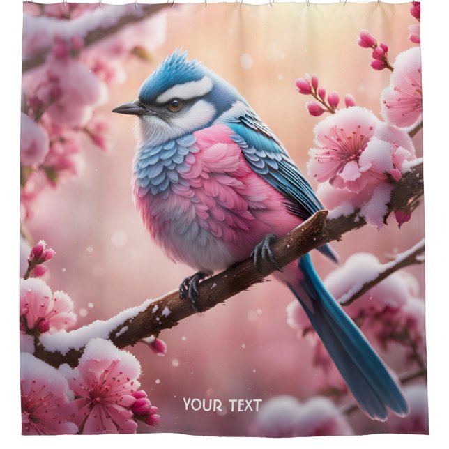 Fantasy Cute Vivid Pastel Bird Snow (Front)