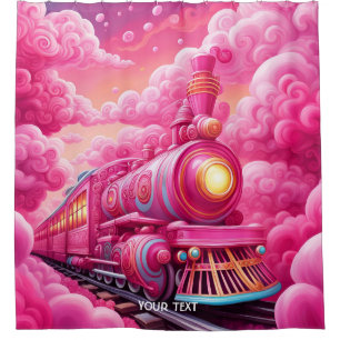 Fantasy Cute Vivid Pink Clouds Train