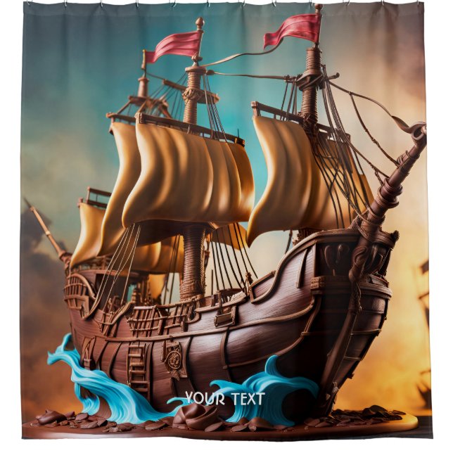 Fantasy Cute Vivid Pirate Ship Cake (Front)
