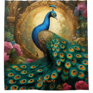 Fantasy Cute Vivid Romantic Peacock Portrait