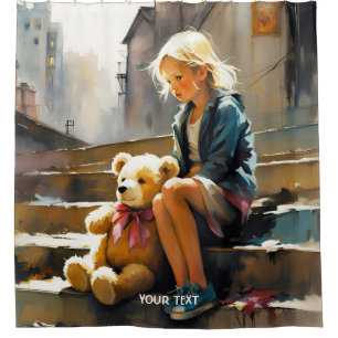 Fantasy Cute Vivid Sad Girl Bear
