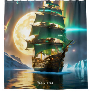 Fantasy Cute Vivid Sea Ship Moon