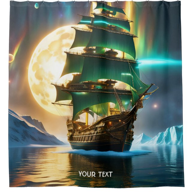Fantasy Cute Vivid Sea Ship Moon (Front)