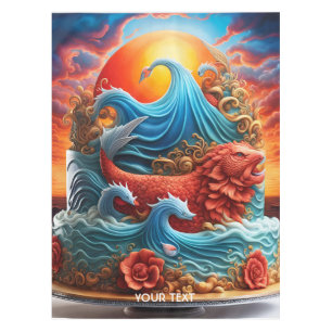Fantasy Cute Vivid Sea Sunset Cake Tablecloth