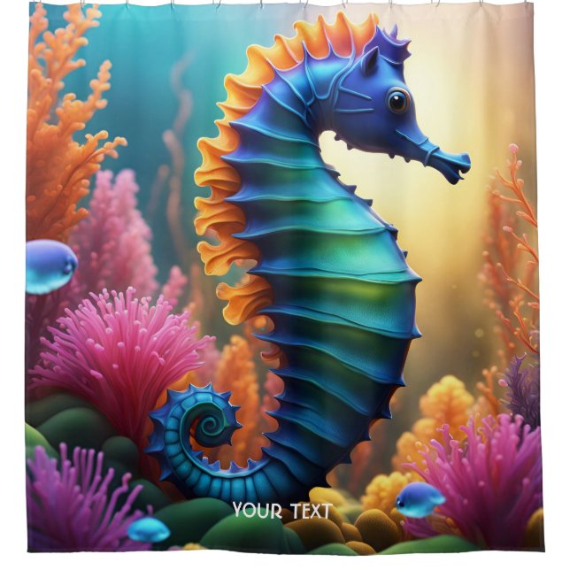 Fantasy Cute Vivid Seahorse Sea Flowers (Front)