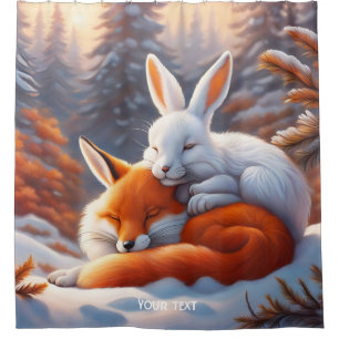 Fantasy Cute Vivid Sleeping Fox Hare