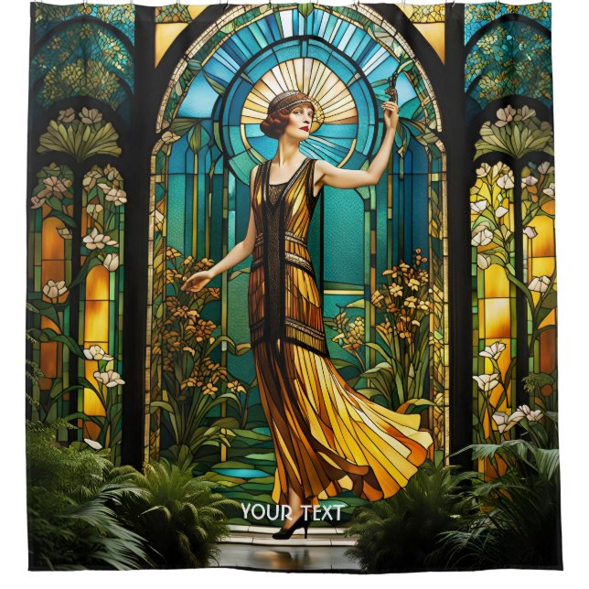 Fantasy Cute Vivid Stained Glass Woman (Front)