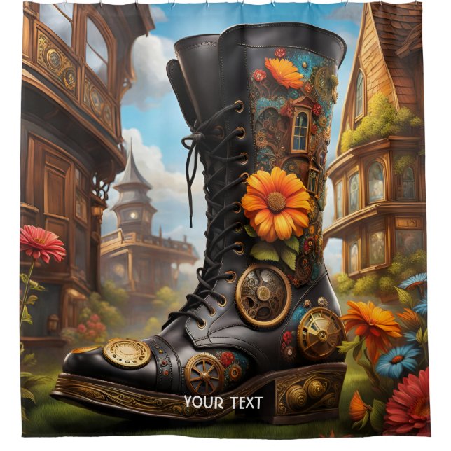 Fantasy Cute Vivid Steampunk Boot House. Perfect A (Front)