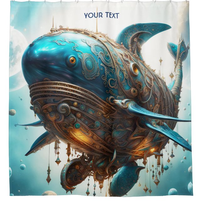 Fantasy Cute Vivid Steampunk Whale Sea (Front)