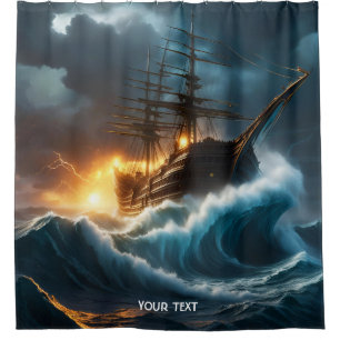 Fantasy Cute Vivid Storm Sea Ship