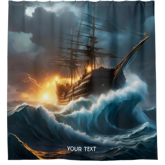 Fantasy Cute Vivid Storm Sea Ship (Front)