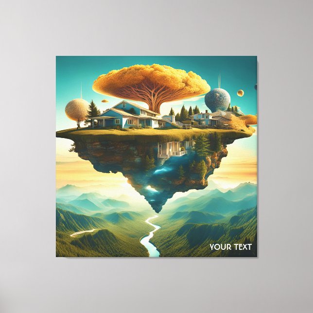 Fantasy Cute Vivid Surreal Sphere Landscape Canvas Print (Front)