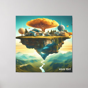 Fantasy Cute Vivid Surreal Sphere Landscape Canvas Print