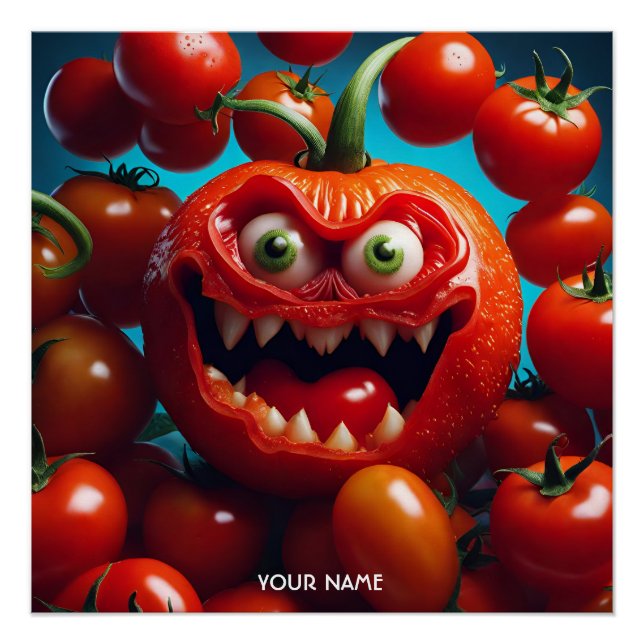 Fantasy Cute Vivid Tomato Funny Creature Poster (Front)