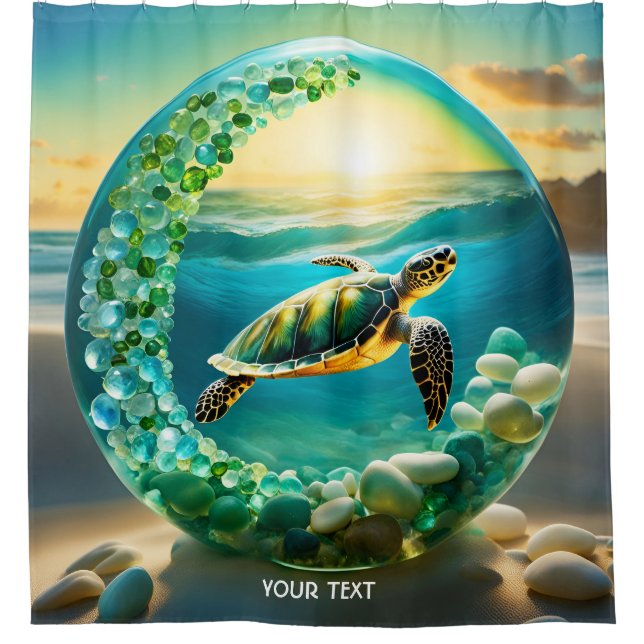 Fantasy Cute Vivid Turtle Sea Waves (Front)