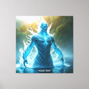 Fantasy Cute Vivid Water Elemental Lake Canvas Print