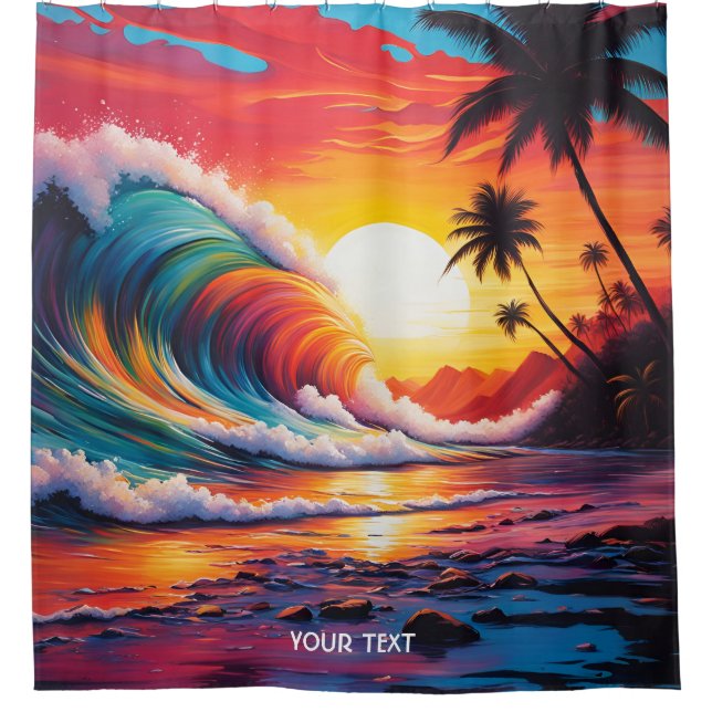Fantasy Cute Vivid Waves Beach Sunset (Front)