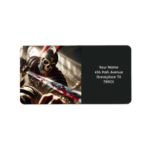 Fantasy Cute  Warrior Ancient Armour Label
